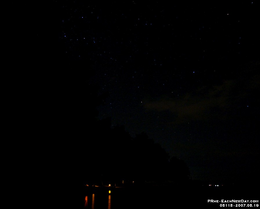 08118RoCrLe - Shooting stars at the cottage - Cassiopia - Andromeda over Center Point Marina